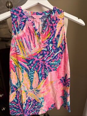 Lilly Pulitzer Off the Grid  Henley dress girls size medium